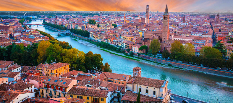 Vista dall'alto su Verona