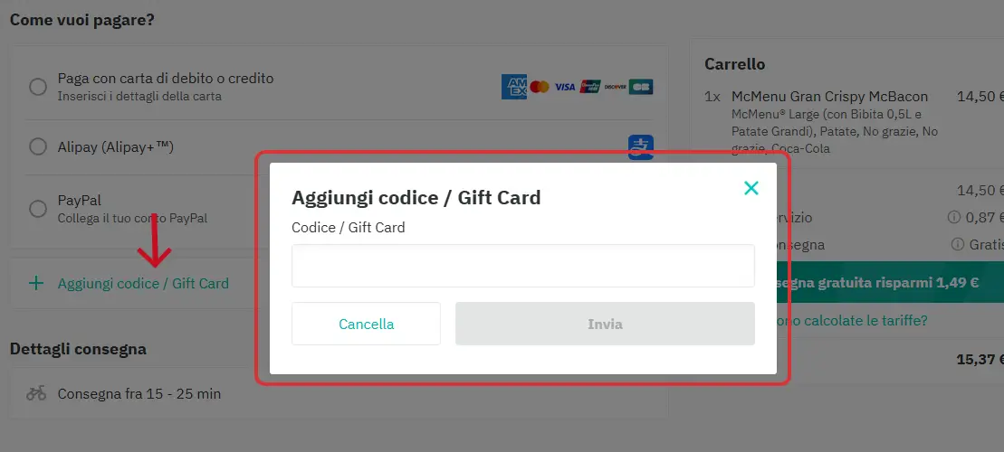 Come applicare un codice sconto Deliveroo come-applicare-un-codice-sconto-deliveroo