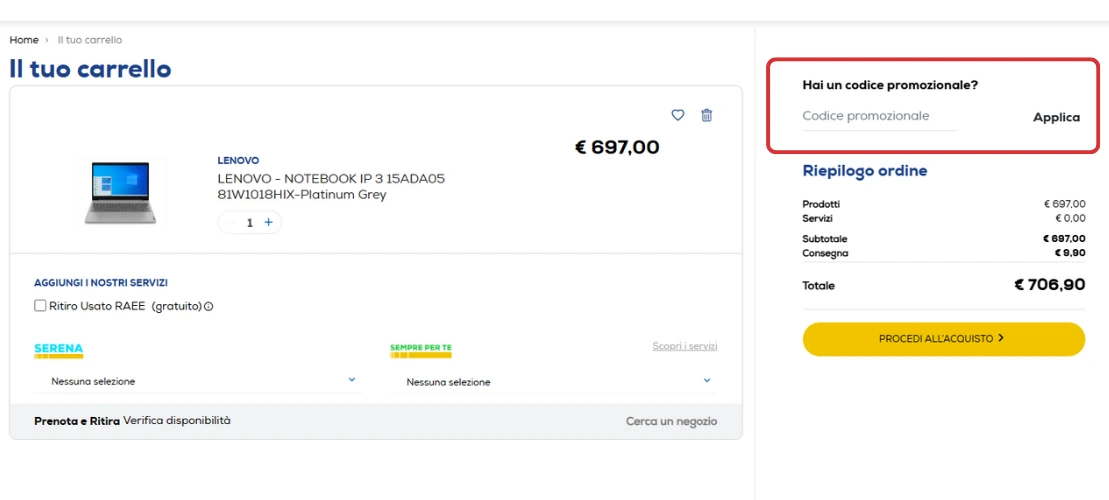 Come applicare un coupon sullo shop online di Euronics come-applicare-un-coupon-sullo-shop-online-di-euronics