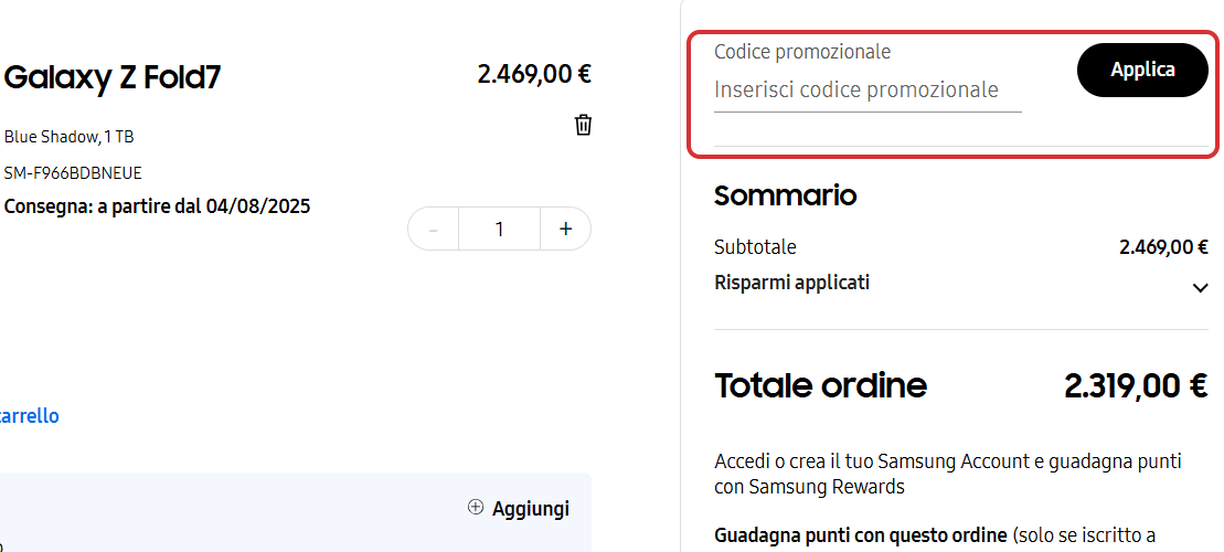 Come posso utilizzare i codici sconto sul sito di Samsung? come-posso-utilizzare-i-codici-sconto-sul-sito-di-samsung