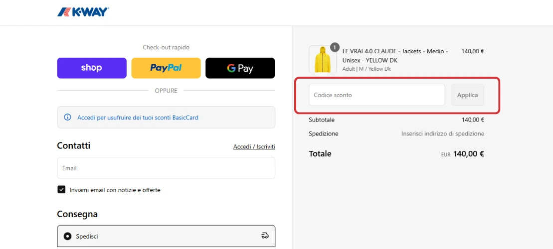 Come usare un coupon K-Way sul sito ufficiale come-usare-un-coupon-k-way-sul-sito-ufficiale