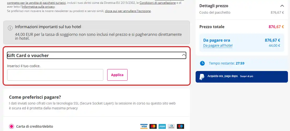 Dove inserire un codice sconto su Lastminute.com? dove-inserire-un-codice-sconto-su-lastminutecom